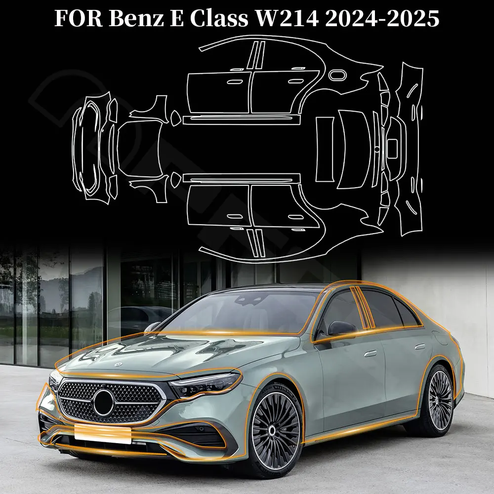 

TPU Invisible Transparent Car Paint Protection Film Clear Bra PPF Decal Kit Accessories For Mercedes Benz E Class W214 2024 2025