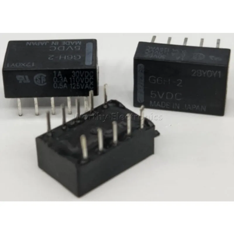 

Free shipping 10pcs/lot G6H-2 5VDC TQ2-5V EA2 10PIN Relay