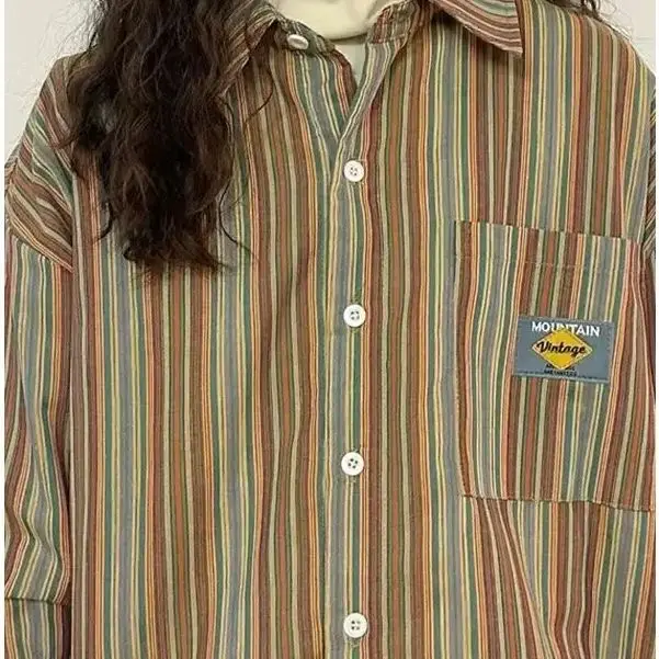 Camisa listrada retrô feminina, manga comprida étnica, blusa casual chique e versátil, roupa macia para o trabalho, outono