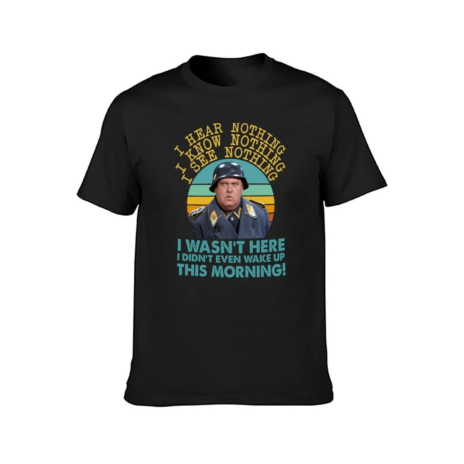 Sgt Schultz Hogan's Heroes Sergeant T-Shirt oversized oversizeds tops mens plain t shirts