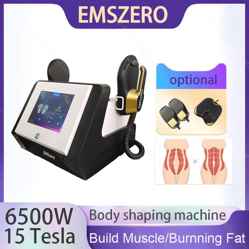 Professional EMSZERO fat removal machine EMS RF technology stimulates muscle growth 6500W 15 Tesla EMS shaping machine