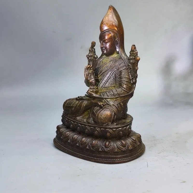 Tibetan Buddhism Tsongkhapa Buddha Statues Buddhist Temple Altar Table Meditation Sculpture Home Worship Decor