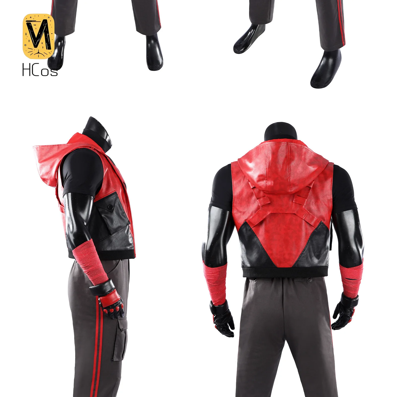 Disfraz Cosplay Hecho a Mano: Conjunto Completo de Disfraz de Jason Todd con Capucha Roja, Uniforme con Accesorios Completos para Halloween y Carnaval HCos