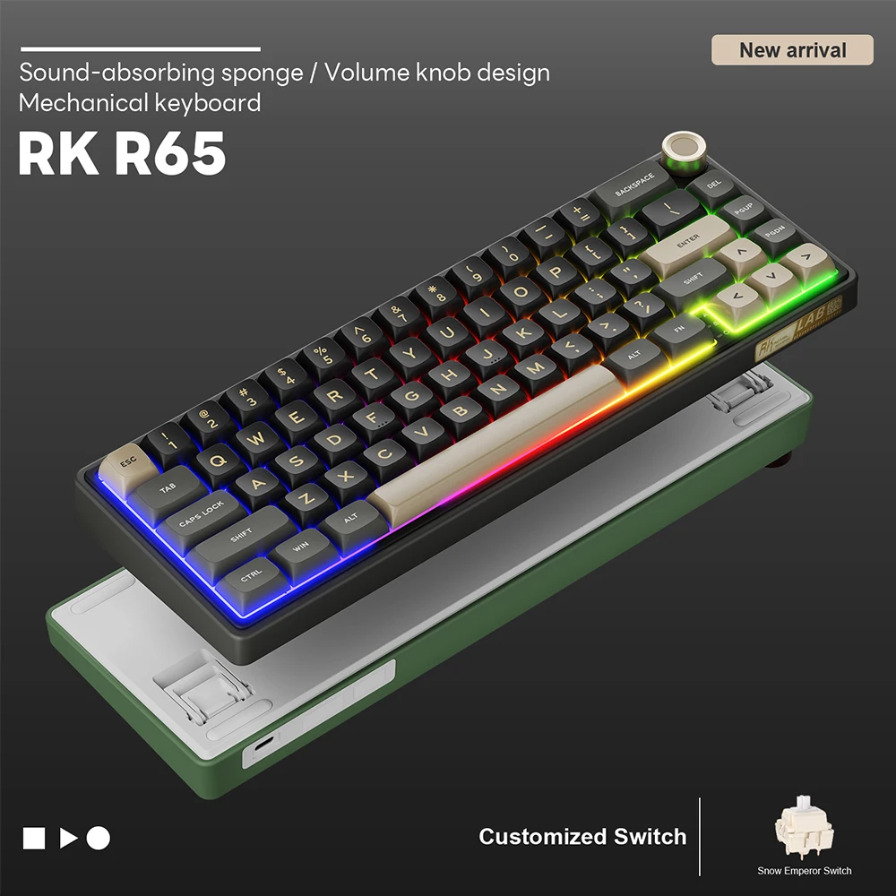 RK R65 65% Mechanical Keyboard RGB Wired Hot-Swappable