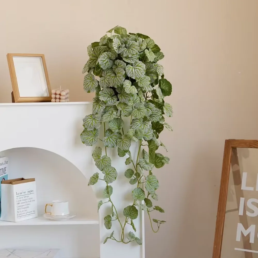 40-100cm falso pendurado plantas artificial begônia planta videiras planta de seda folhas de parede tropical scindapsus planta para casa jardim