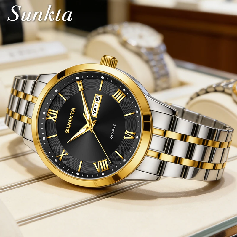 

Мужские наручные часы LIGE 2026: Топовые люксовые кварцевые часы SUNKTA, модные повседневные спортивные водонепроницаемые светящиеся часы, подарок для мужчин, Reloj