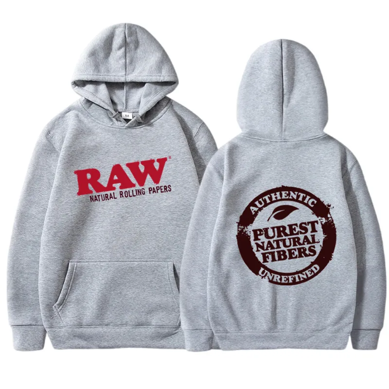 RAW Fashion Hoodie Men\'s Sweatshirt Polar Fleece Hooded Harajuku Hip Hop Casual Men\'s Ladies Hoodie High Quality Pullover Hoodie