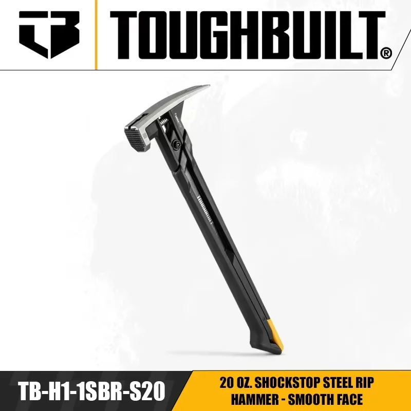 

TOUGHBUILT TB-H1-1SBR-S20X/TB-H1-1SBR-S24X 20 OZ. 24 OZ. ShockStop Steel Rip Hammer Milled Face Hand Toolss