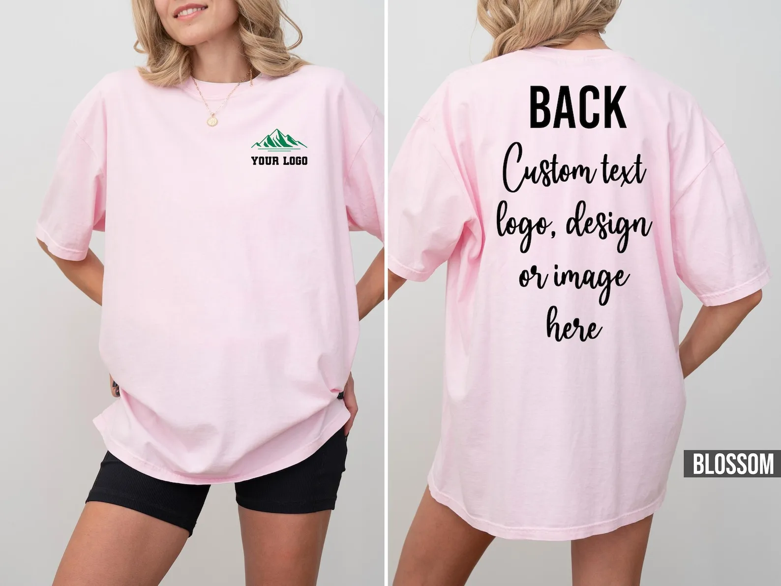 Custom Tshirt for Women Men Photo Text Image Couple Front and Back Print Shirt Your Custom Logo Shirts Personalized loos Tshirt view 2
