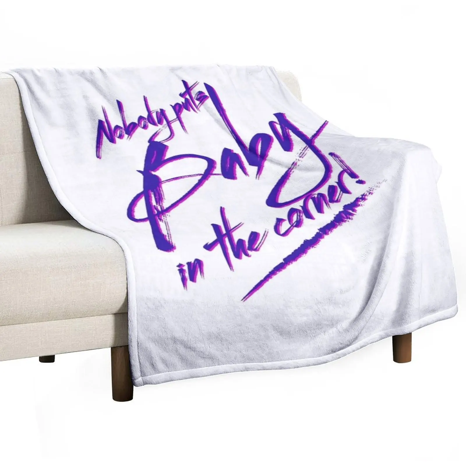 Nobody Puts Baby in the Corner Quote Throw Blanket Softest Stuffeds Bed Fashionable Blankets