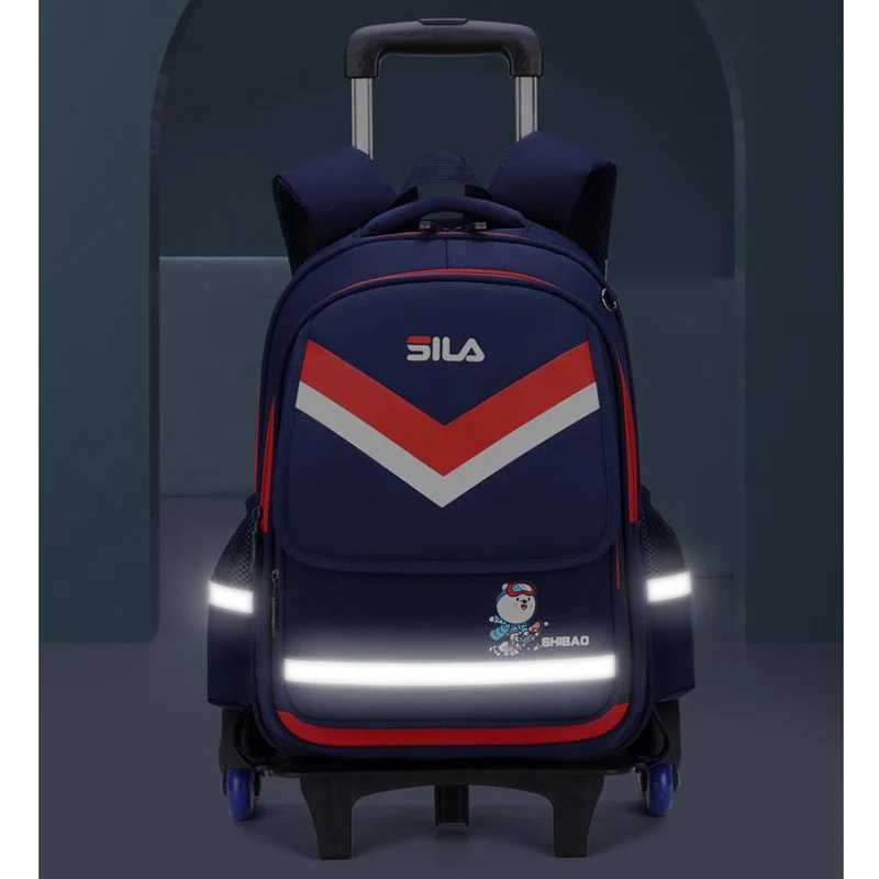 Sacos de escola impermeáveis para meninas e meninos, Trolley Schoolbag, sacos de livro, rodas mochila, crianças, crianças