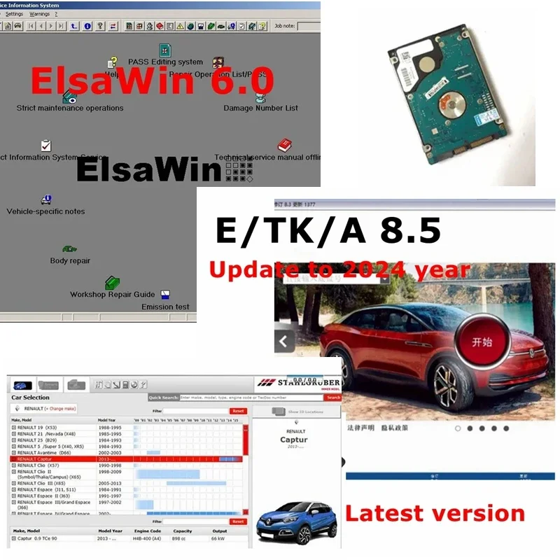 2025 ET/K 8.5 Support Online Update V/A/ G Car ElsaWin 6.0 2016 Atris-Stakis Vivid Workshop Data 2018.01v Install on 500gb HDD