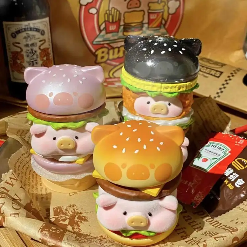 

Canned Pig Lulu Stacking Fun Burger Hanging Card Limited Edition Collaboration Farm Series Desktop Car Ornament Gift Collectible