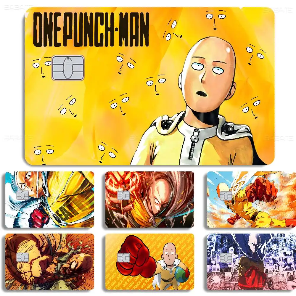 One-Punch Man Anime Anmie Sticker Film Skin Cover for Credit Card Debit Bank Card Front