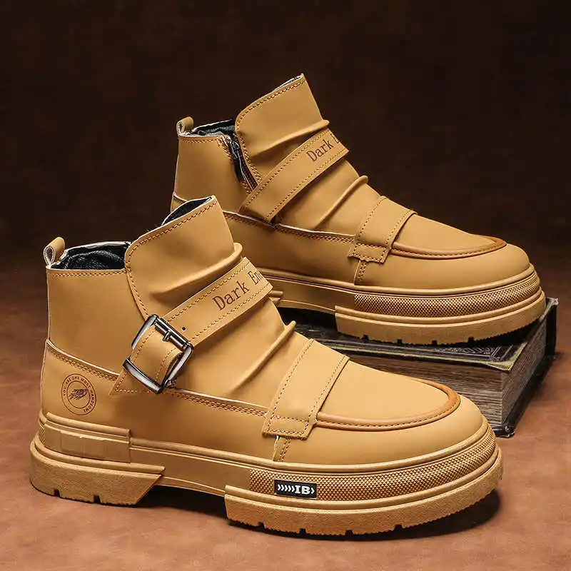 أحذية رياضية طويلة بكعب متوسط للرجال أحذية تزلج موسمية أحذية رياضية للرجال للتنس وكرة السلة للرجال على طراز Chassure مريحة للغاية