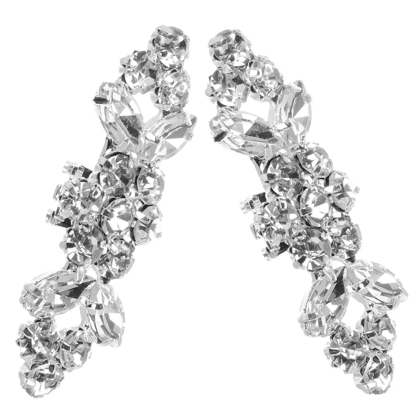 

2 Pcs Rhinestone Shoe Clips Buckles Decorative Flower Charms for Pumps Wedding Party Accessories Elegant Bling ShoeDecoration
