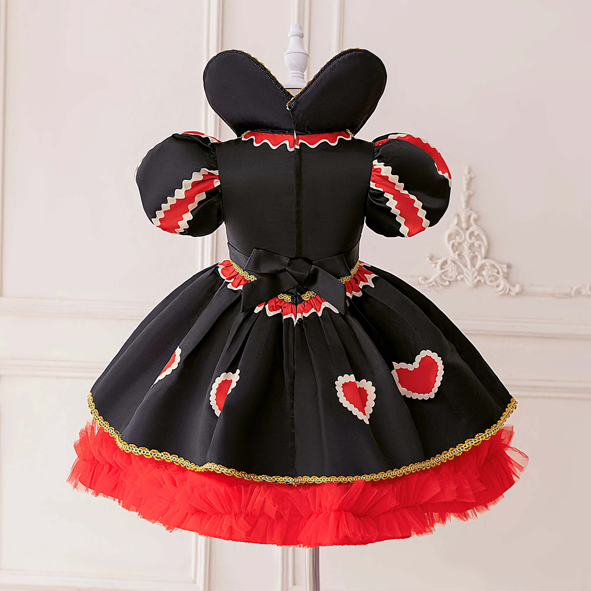 Red Queen Adventures Wonderland Halloween Girls Dress Carnival Cosplay Christmas Costume Birthday Party Prom Dresses Girl Clothe