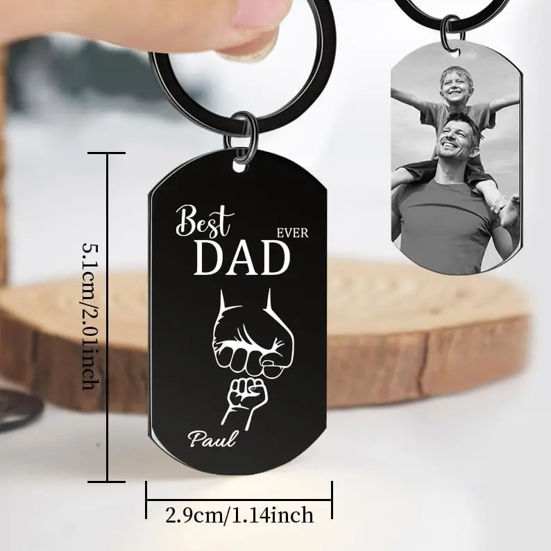 شخصية الآباء يوم المفاتيح مخصصة هدايا أبي من ابنة الابن قبضة عثرة المفاتيح هدايا عيد ميلاد الأب