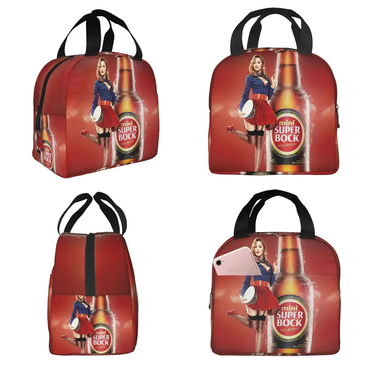 Bolsa térmica para el almuerzo Super Bock para niños, lonchera térmica escolar, bolsa térmica portátil para alimentos, contenedor para loncheras