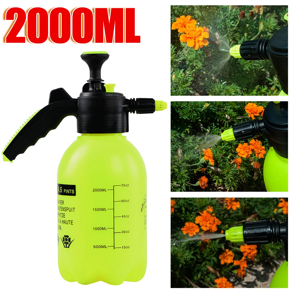 2L Handheld Sprayer Tool Hydraulic Pressure Garden Sprayer Bottle Adjustable Nozzle Leakproof Explosion-proof Watering Spray Pot