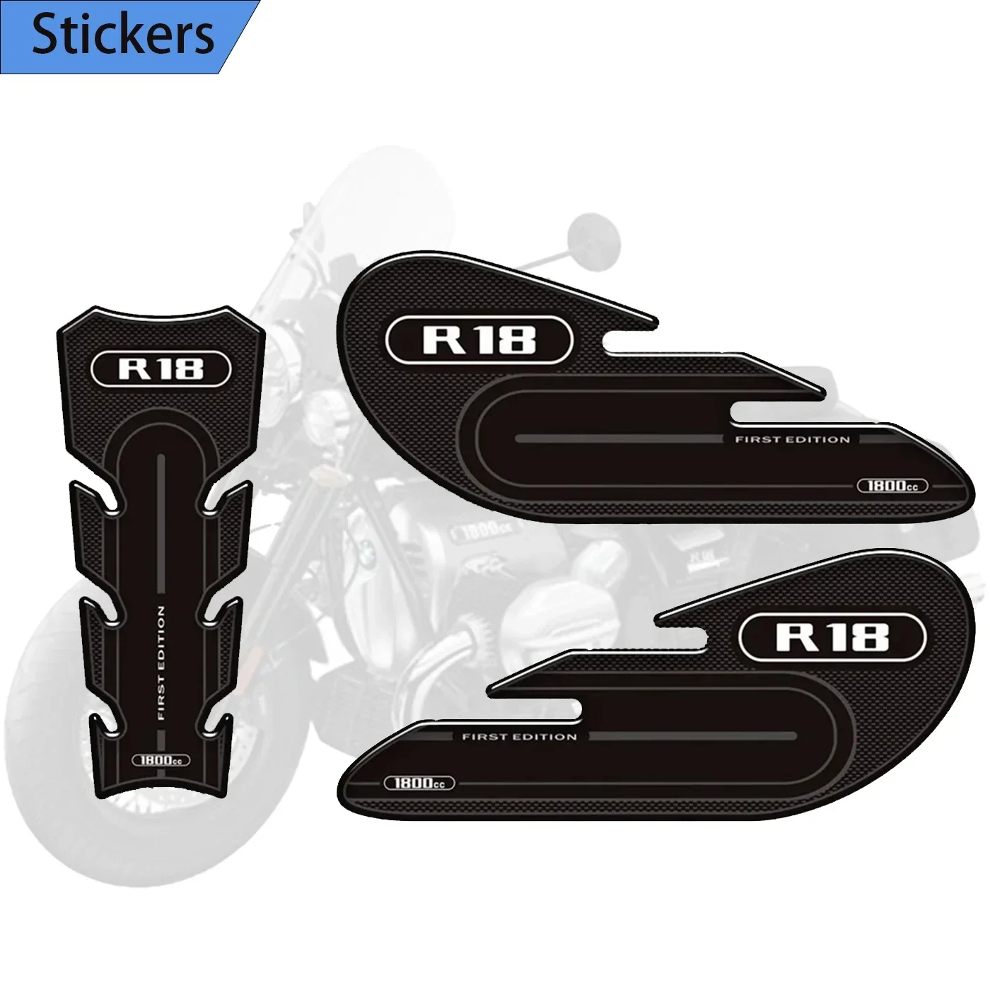 

2020-2022 Motorcycle Tank Grips Pad Protector Decals Gas Fuel Oil Kit Knee For BMW R 18 R18 1800 CC 1800cc