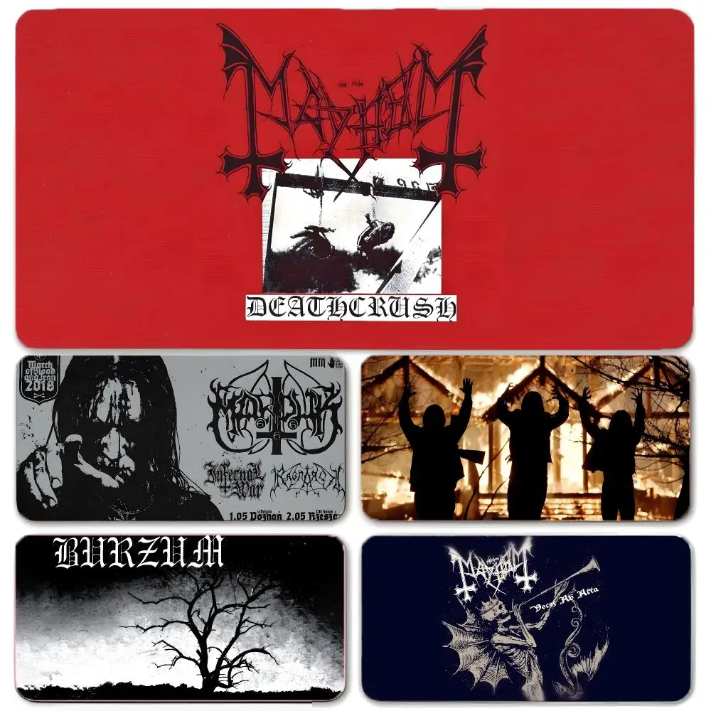 Music Band Mayhem Mouse Pad Large Gaming Mousepad with Thick Stitched Edge Non-Slip Desk Mat