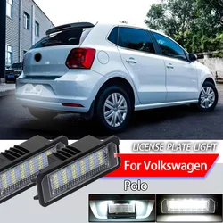 2Pcs Car Led Bulbs Number License Plate Light White For VW Polo (6N2.9N.6R) 2000-2014 Canbus Error Free Car Styling