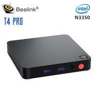 Beelink T4 Pro Mini PC Intel Celeron N3350 4GB DDR4 64GB T5 N4020 eMMC Supports Dual HDMI USB 3.0 2.4G 5.8G WiFi BT4.0 PK AK3V