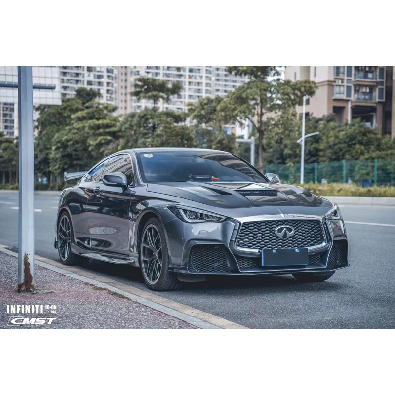 High Quality Auto Parts For Infiniti Q60 2016 Upgrade Project Black S Concert Style Body Kit FRP+Carbon Fiber Body Kit