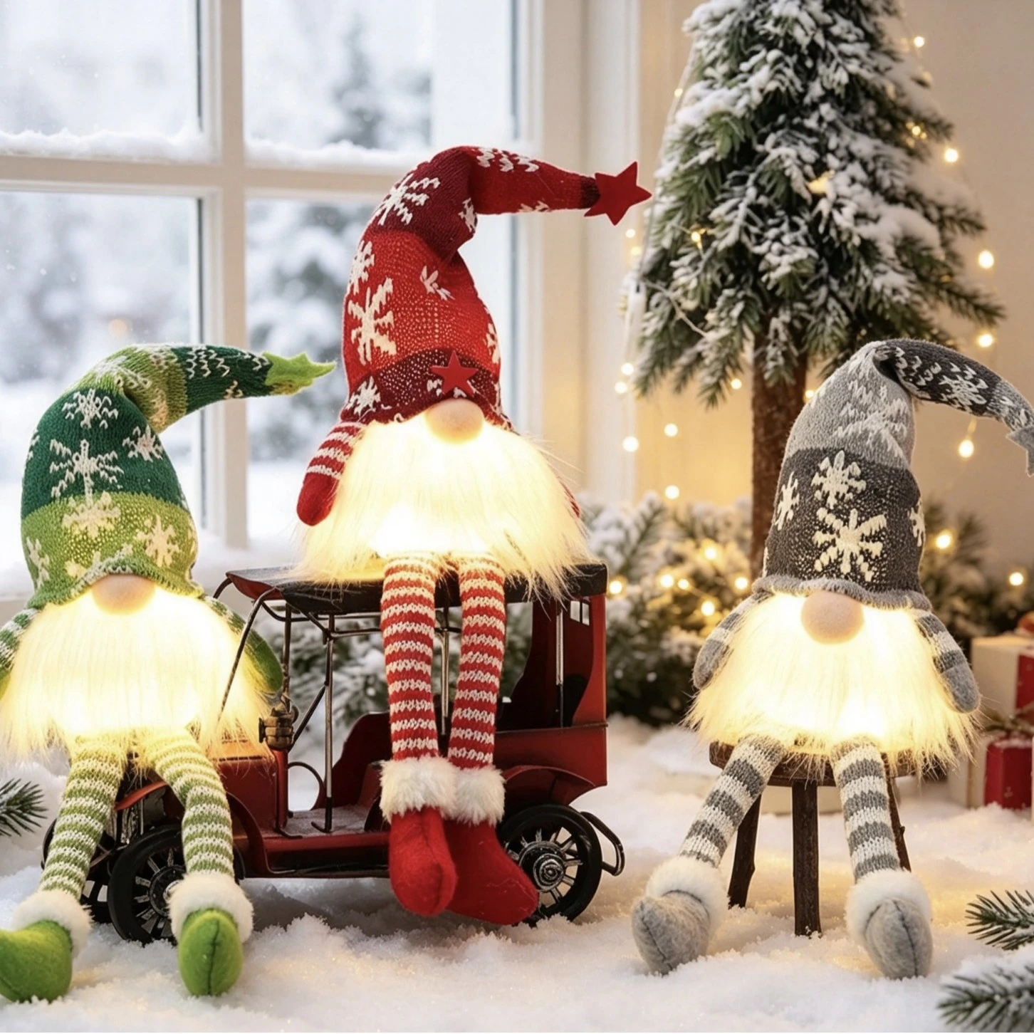 2027 Christmas Gnome Faceless Doll Night Light Merry Christmas Decorations For Home Holiday Ornament Xmas Gift Navidad New Year