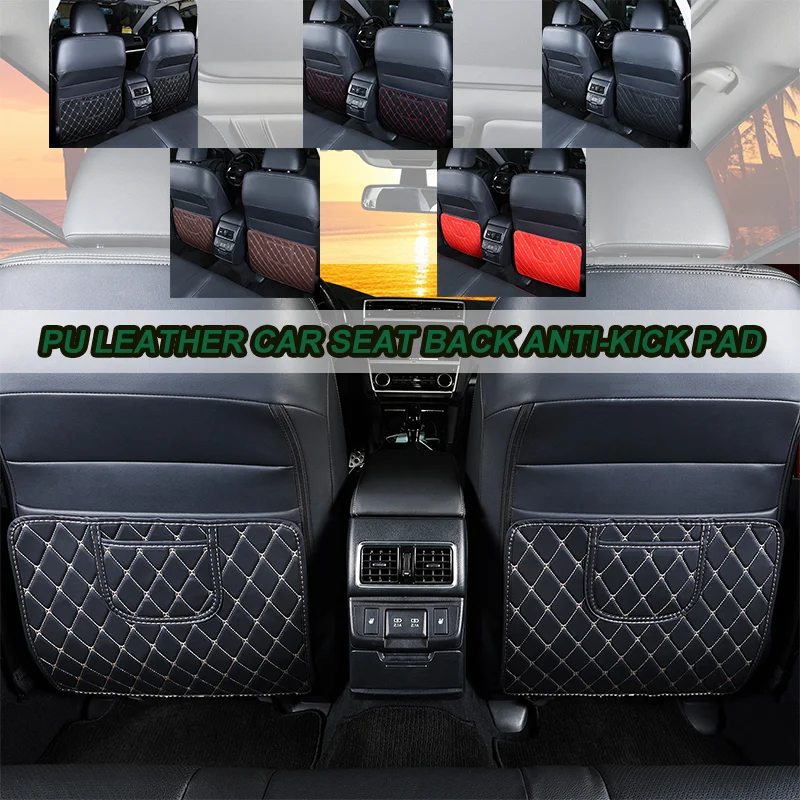 2pcs/set Universal size, fits most car models Car Seat Back Protectors Car Accessories  PU leaHigh quality, suitable for various