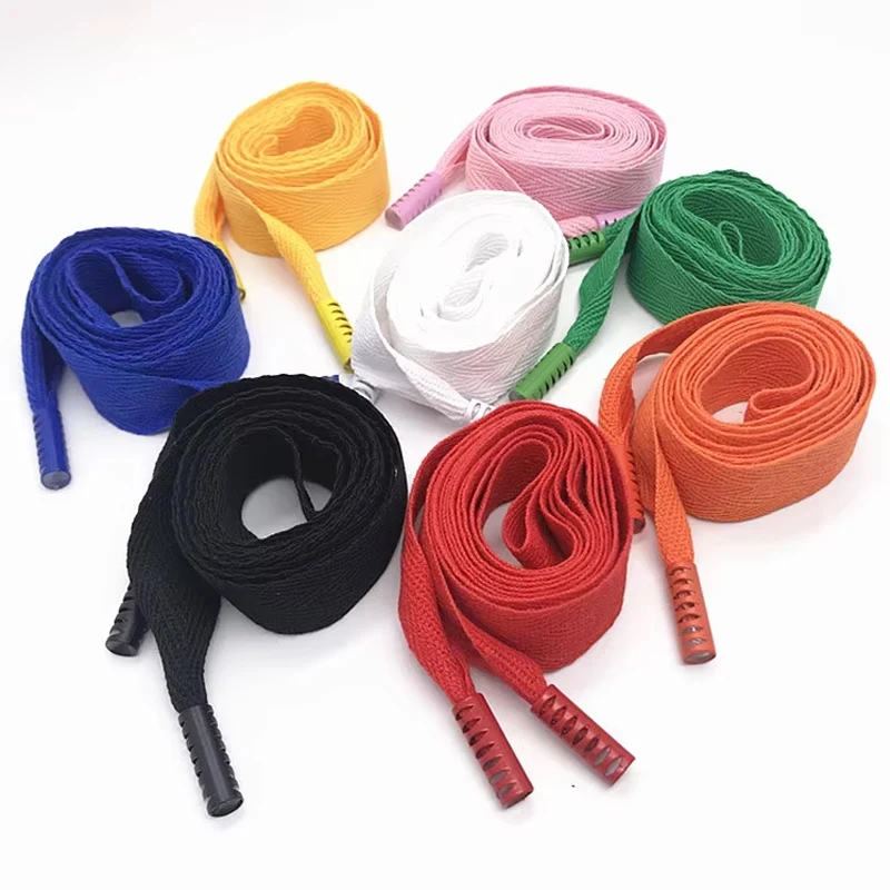 2cm Pure Cotton Drawstring Rope With Plastic Aglet Replacement Hoodie Sweatpants Draw Cord For Garment DIY Sewing Accessories