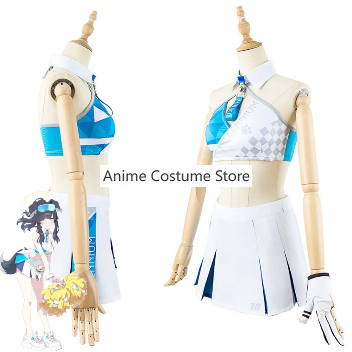 Game Blue Archive Nekozuka Hibiki Cosplay Costume Wig Anime Project MX Millennium Science School Sexy Woman Uniform Halloween