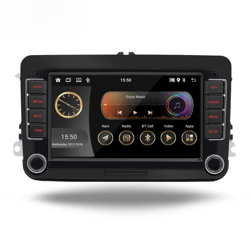 l # BQCC 7" 2 Din Wireless CarPlay Car Stereo Monitor Wifi Android GPS Navigation For Volkswagen/VW/Polo/Passat /SEAT/Toledo/Go