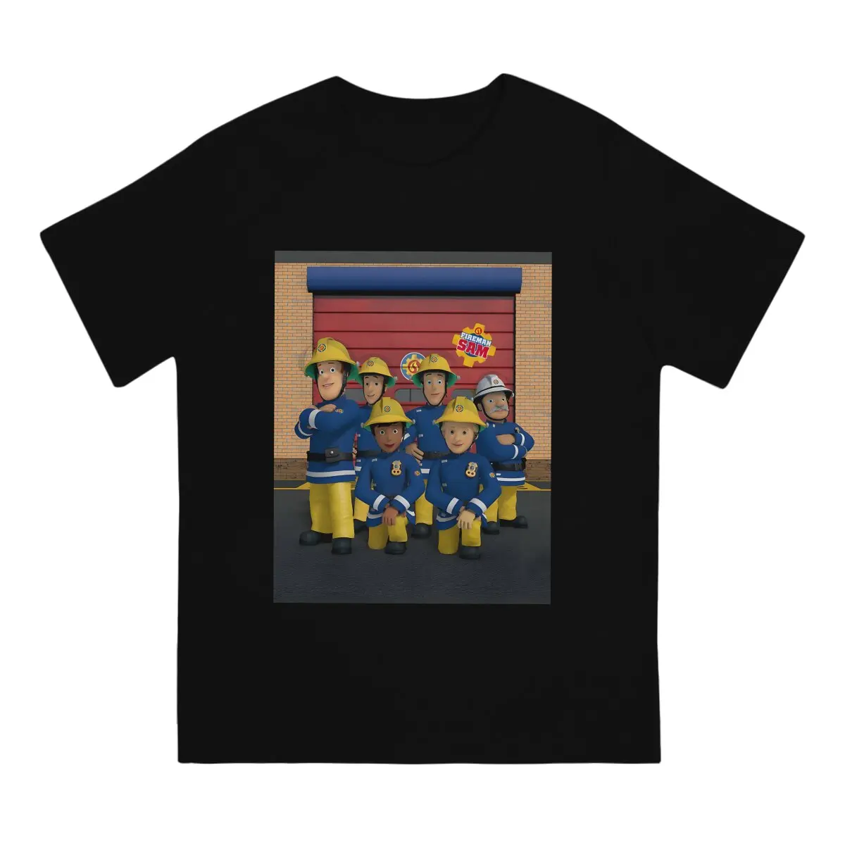 Fireman Sam Anime Company T Shirt Punk Men's Tees Summer Cotton Clothing Harajuku O-Neck TShirt