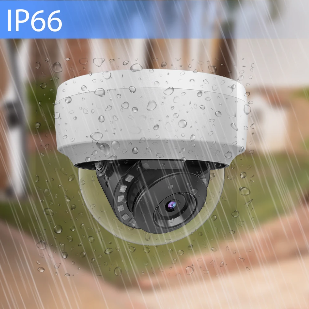 Vikylin 8MP 4K IR Night Vision Dome IP Camera Human Vehicle Detection Built-in MIC Outdoor Video Surveillance Camera ONVIF IP66