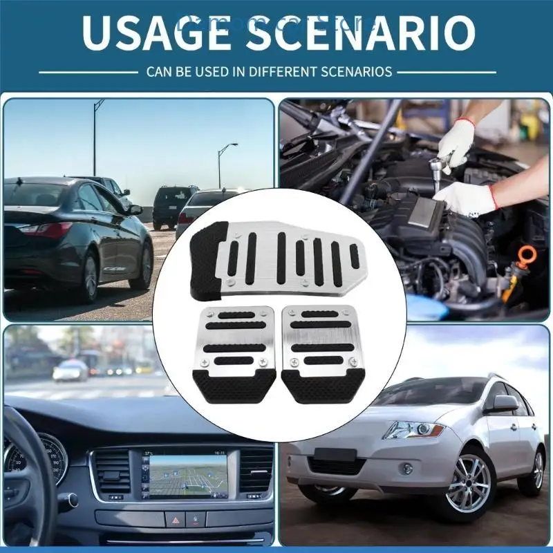 

A2UC Manual Automatic Transmission Car Pedal Cover Foot Pad No Drill, Slip Resistant