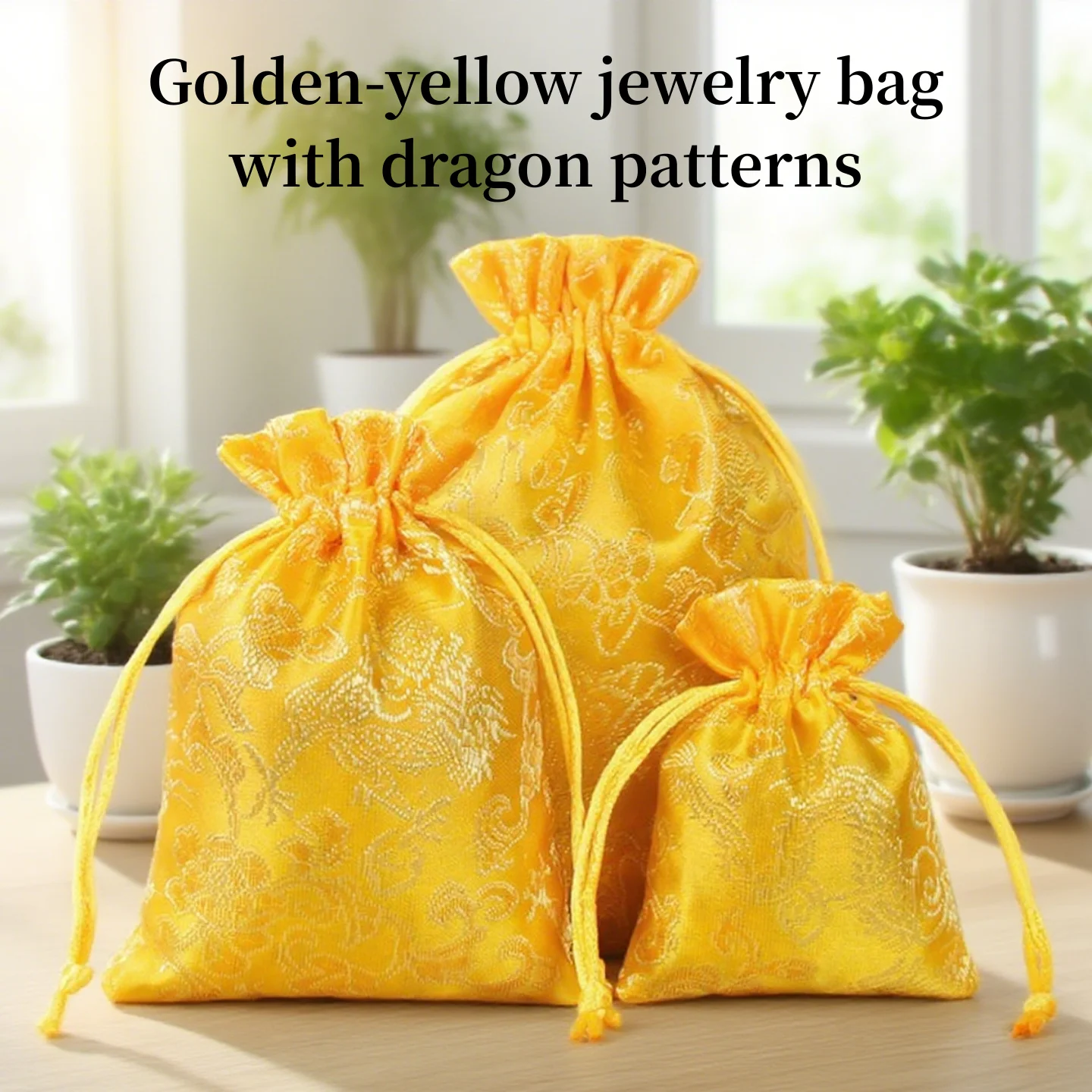 

Винтажная сумка с драконом в китайском стиле, вышитая ювелирная сумка на шнурке, большая вместимость, подходит для праздничного подарка, подарочная сумка