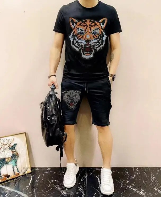 

Men's Anime Drill Hip Hop Streetwear Tracksuit Casual Summer Fashion Set Hot Style Suit Casual Summer Fashion Tracksuit