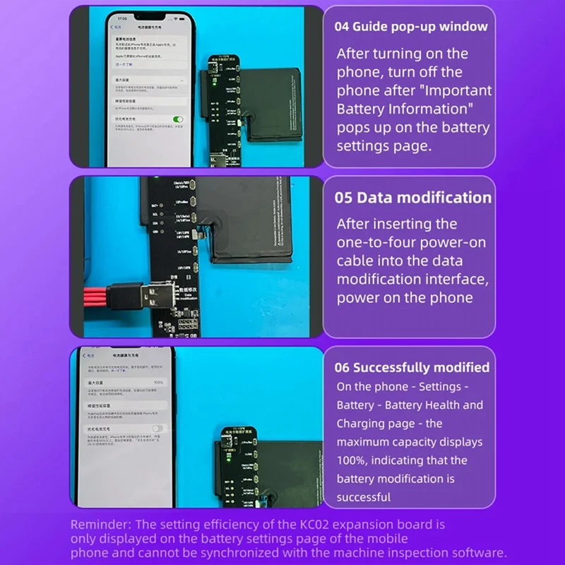 KC02 Battery Data Repair Expansion Board Black PCB For Iphone 11 12 13 14 15PM To I6S KC03 KC01