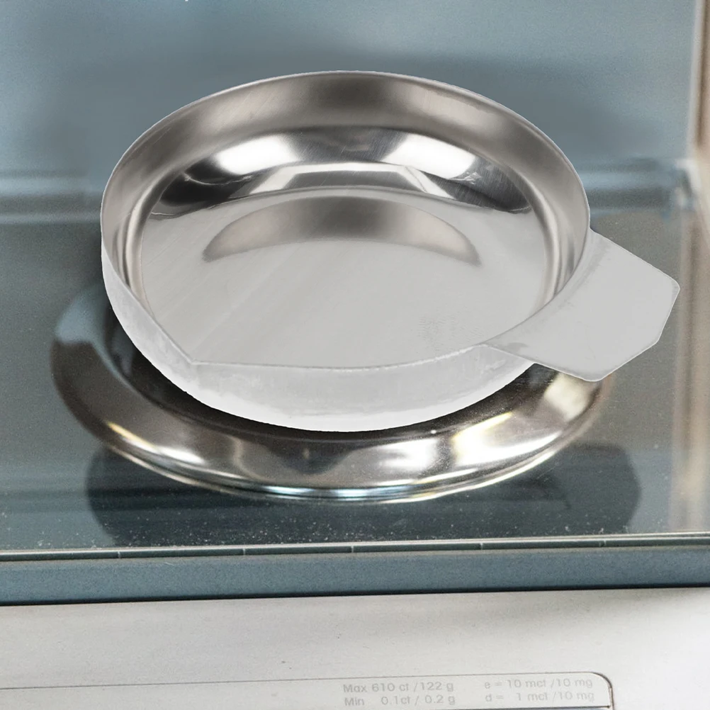 

5 Pcs Digital Scale Weighing Pan Baking Measuring Electric Rhinestones Tray Food Trays Electronic Silver Pans