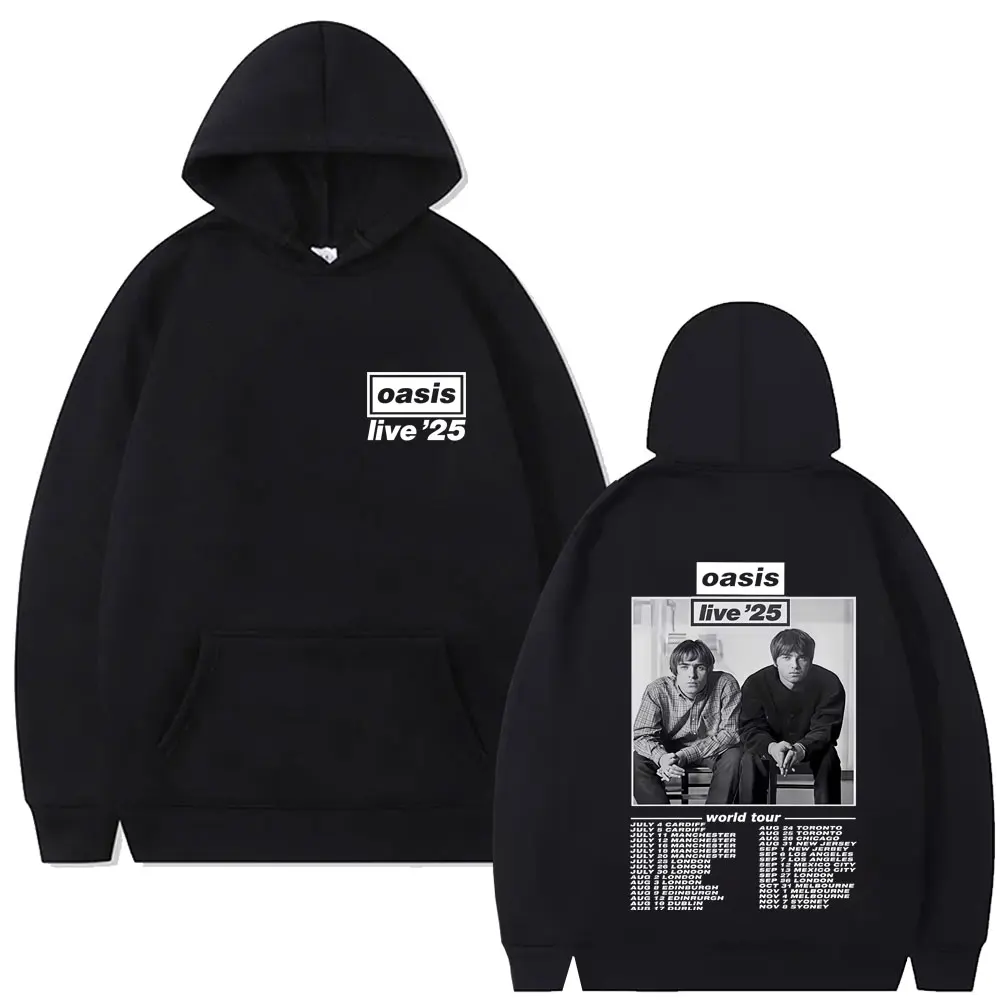 

Famous Rock Band O-Oasis Live 25 Tour Hoodie Men Women Gothic Vintage Oversized Pullover Unisex Fashion Casual Fleece Hoodies