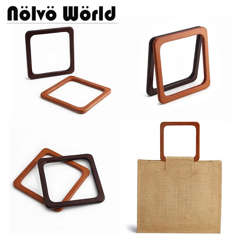 

2/4/10pcs 14cm Durable Rubber Wooden Handle For Handbag Making, Macrame Purses Sewing Crochet Knitting Craft Wood Handles