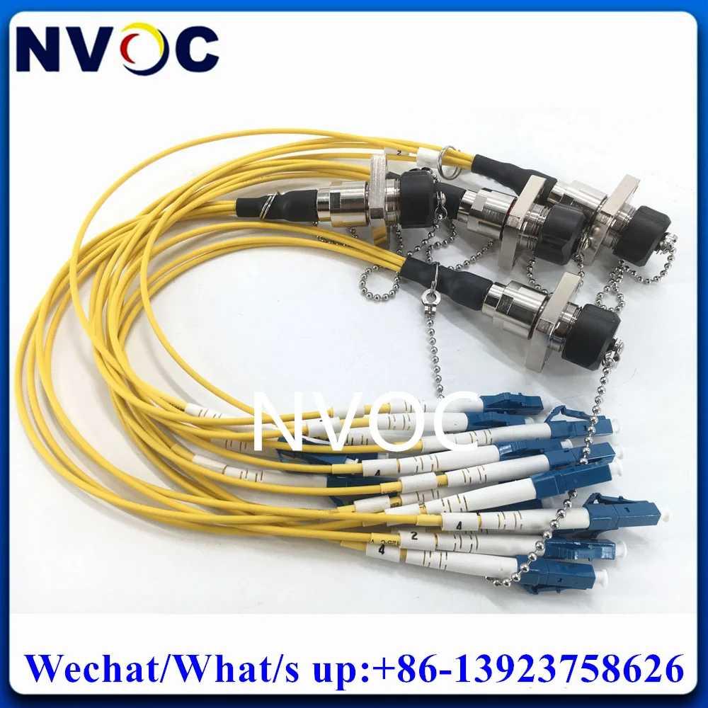 

4Pcs 4Core SM ODC Square Socket Female to LC/ST/FC/SCPC 0.3M 2.0mm Yellow LSZH Armored Fiber Cable Connector For Patch Panel Box