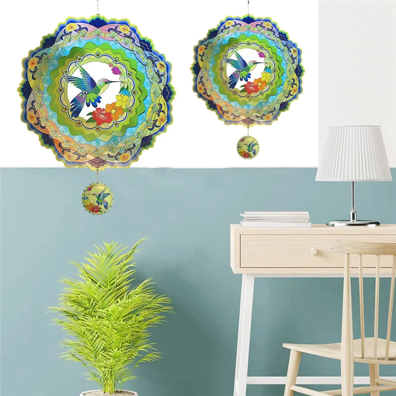 

Wind Spinners for Yard and Garden Decor 3D Hanging Art Sculptures Decorations 12Inch for Outdoor Garden