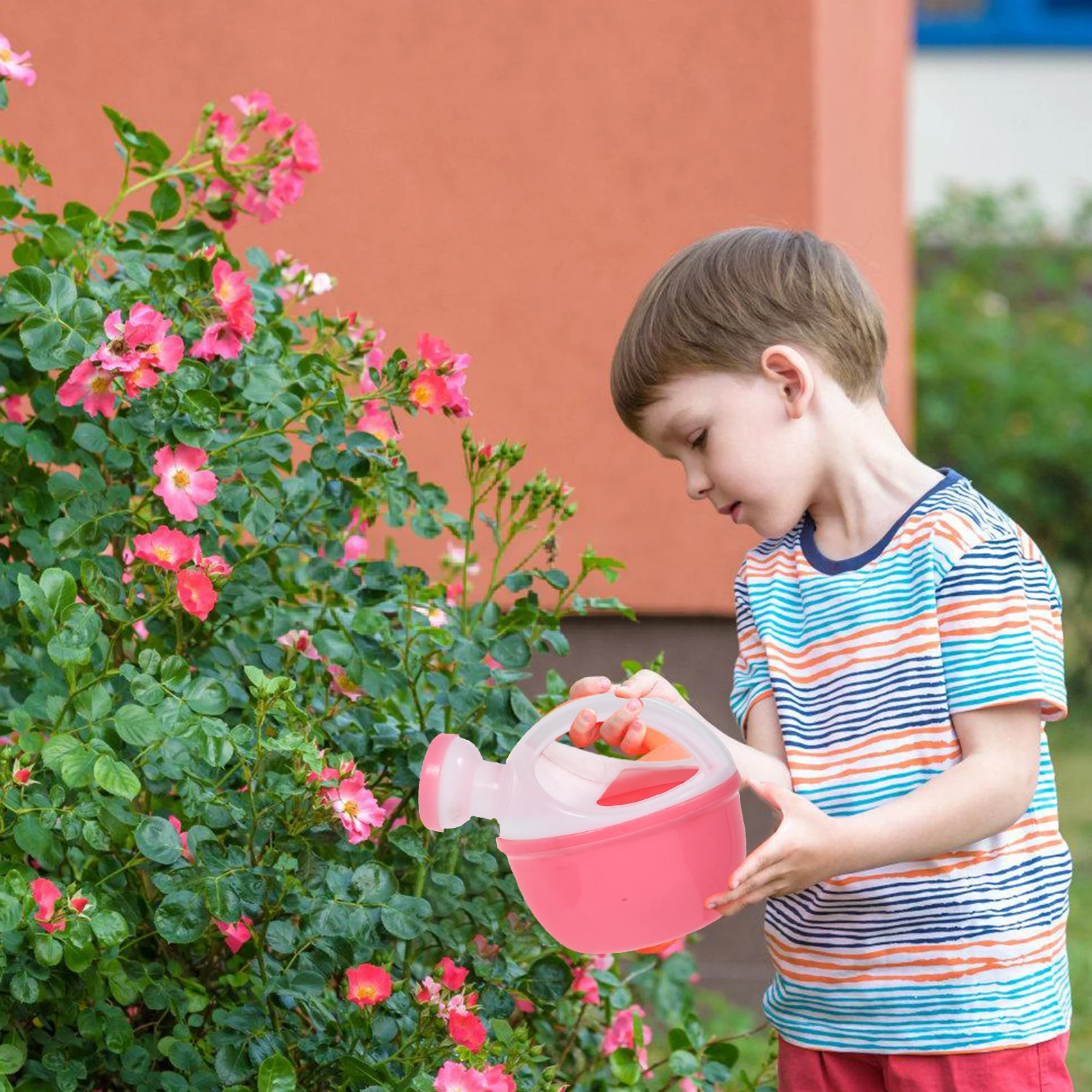 

4pcs Lovely Cartoon Shaped Plastic Watering Can Flowering Pot Gardening Tool Durable Handle Spray Spout Easy Grip For Small