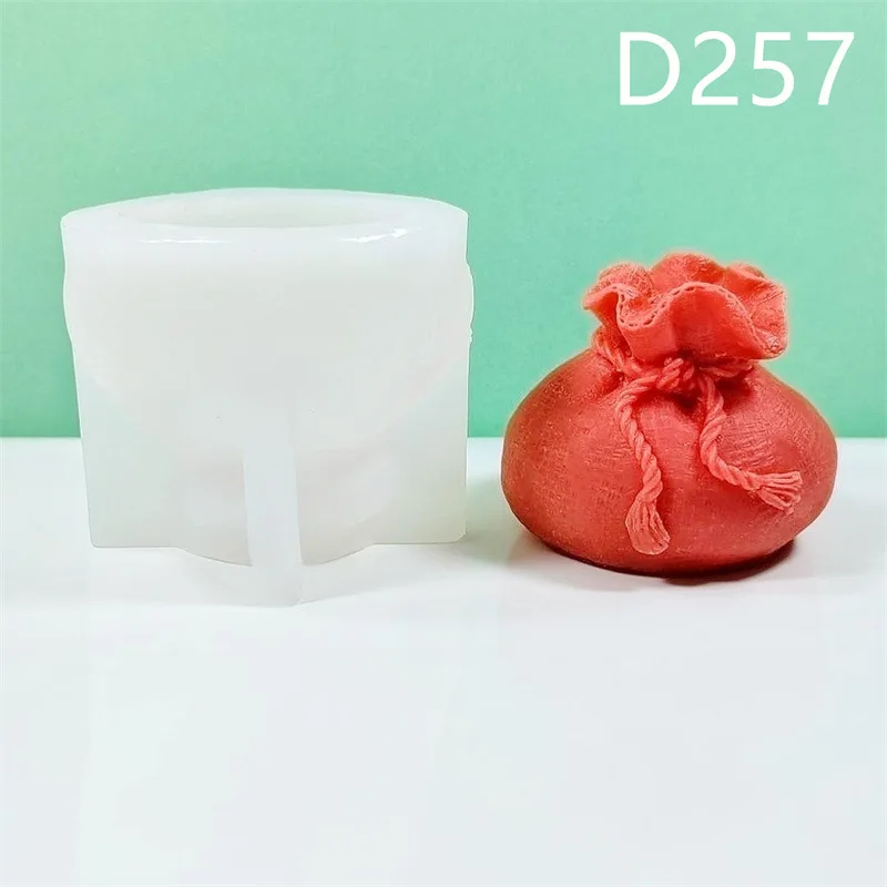 Money Fortune Bag Silicone Mold Gypsum form DIY Handmade Plaster Candle Ornaments Handicrafts Mold Hand Gift Making Kitchen Tool