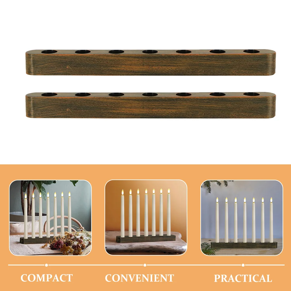 

2Pcs 7-Hole Stand Candlestick Holders Set for Christmas Weddings Dinners Home Craft Decoration Simple Beauty