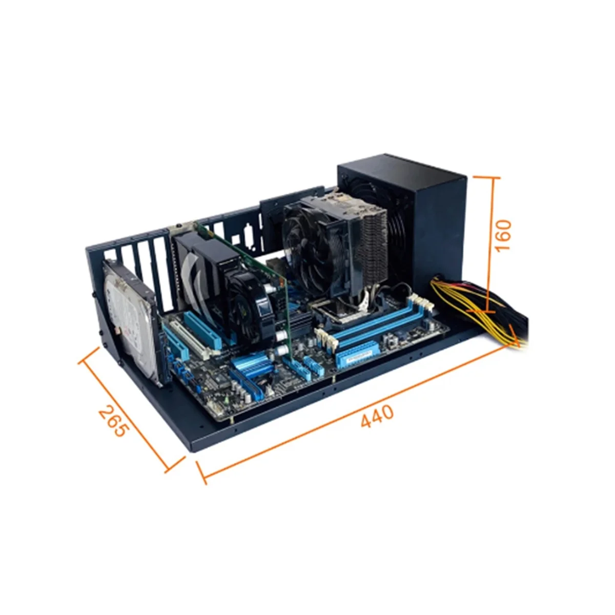 Imagem -05 - Abra o Chassi do Computador com Servidor Dual-way Suporte da Placa-mãe Cremalheira Refrigerando Aberta Servidor E-atx Eatx