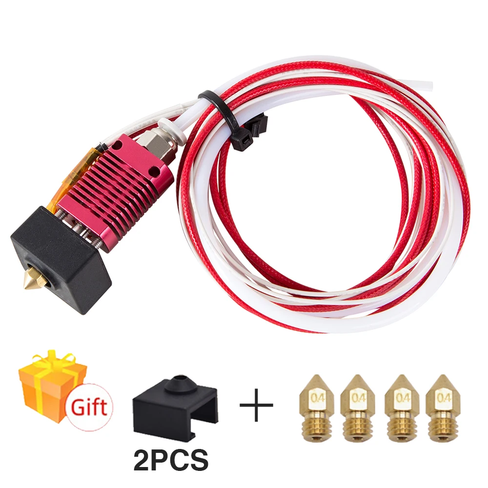 3D Printer Ender 3 Metal J-Head CR10 MK8 Hotend Extruder Kit Heat Block Nozzle Heater Thermistor for CR10s Pro Ender3 V2 Ender 5 view 2